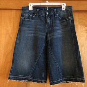 7 for all Mankind Distressed Long Culotte Shorts
